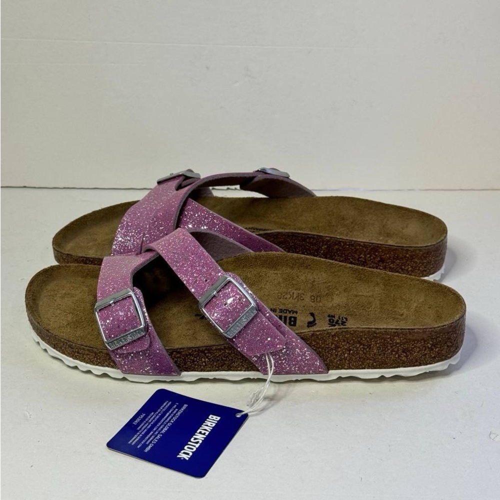 Birkenstock Women's Slide Sandal Yao Balance II Sparkle Lavender Size 42 - Picture 5 of 9